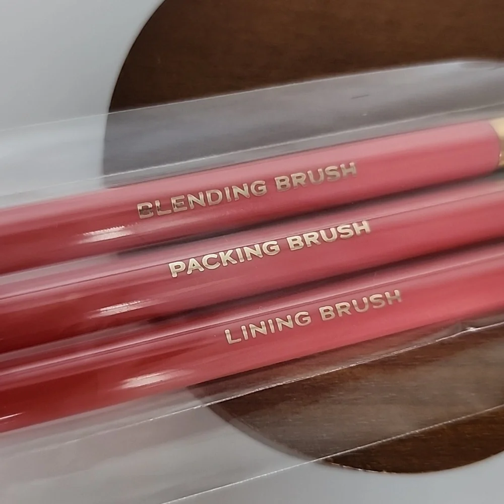 Alamar 3 Piece Eye Brush Trio - Pink Eyeshadow Brush Set